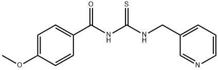 N-(4-methoxybenzoyl)-N'-(3-pyridinylmethyl)thiourea Struktur