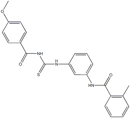 N-[3-({[(4-methoxybenzoyl)amino]carbothioyl}amino)phenyl]-2-methylbenzamide Struktur