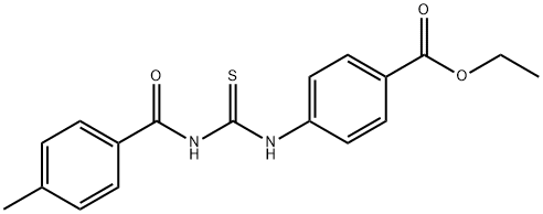 ethyl 4-({[(4-methylbenzoyl)amino]carbothioyl}amino)benzoate Struktur