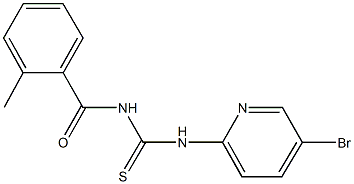 N-(5-bromo-2-pyridinyl)-N'-(2-methylbenzoyl)thiourea Struktur