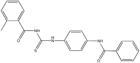 N-[4-({[(2-methylbenzoyl)amino]carbothioyl}amino)phenyl]benzamide Struktur