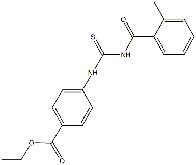 ethyl 4-({[(2-methylbenzoyl)amino]carbothioyl}amino)benzoate Struktur