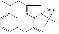 1-(phenylacetyl)-3-propyl-5-(trifluoromethyl)-4,5-dihydro-1H-pyrazol-5-ol Struktur