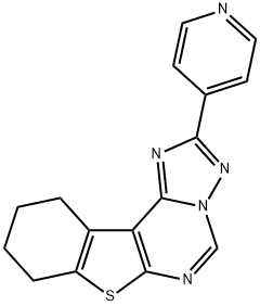 2-(4-pyridinyl)-8,9,10,11-tetrahydro[1]benzothieno[3,2-e][1,2,4]triazolo[1,5-c]pyrimidine Struktur