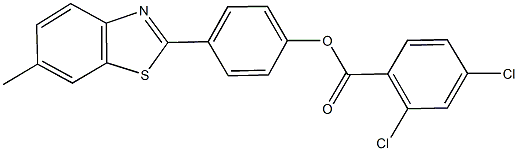 4-(6-methyl-1,3-benzothiazol-2-yl)phenyl 2,4-dichlorobenzoate Struktur