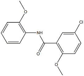 5-chloro-2-methoxy-N-(2-methoxyphenyl)benzamide Struktur