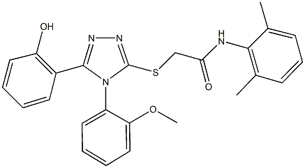 N-(2,6-dimethylphenyl)-2-{[5-(2-hydroxyphenyl)-4-(2-methoxyphenyl)-4H-1,2,4-triazol-3-yl]sulfanyl}acetamide Struktur