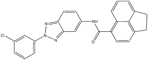 N-[2-(3-chlorophenyl)-2H-1,2,3-benzotriazol-5-yl]-1,2-dihydro-5-acenaphthylenecarboxamide Struktur