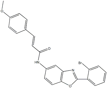 N-[2-(2-bromophenyl)-1,3-benzoxazol-5-yl]-3-(4-methoxyphenyl)acrylamide Struktur