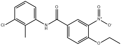 N-(3-chloro-2-methylphenyl)-4-ethoxy-3-nitrobenzamide Struktur