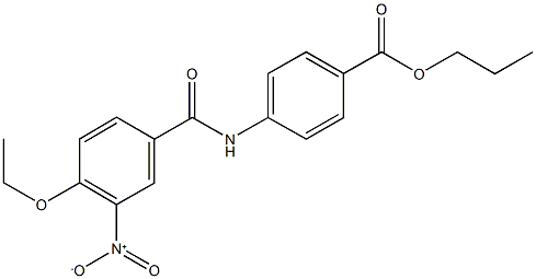 propyl 4-({4-ethoxy-3-nitrobenzoyl}amino)benzoate Struktur