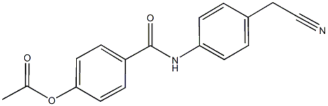 4-{[4-(cyanomethyl)anilino]carbonyl}phenyl acetate Struktur