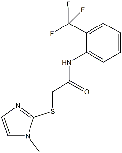 2-[(1-methyl-1H-imidazol-2-yl)sulfanyl]-N-[2-(trifluoromethyl)phenyl]acetamide Struktur