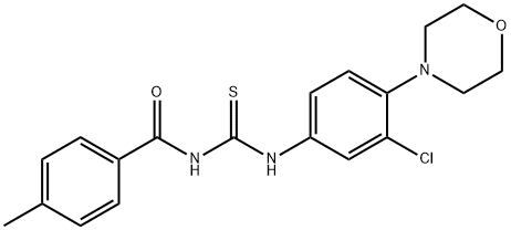 N-(3-chloro-4-morpholin-4-ylphenyl)-N'-(4-methylbenzoyl)thiourea Struktur