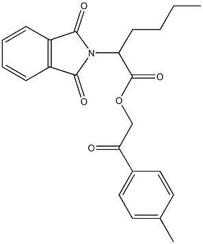 2-(4-methylphenyl)-2-oxoethyl 2-(1,3-dioxo-1,3-dihydro-2H-isoindol-2-yl)hexanoate Struktur