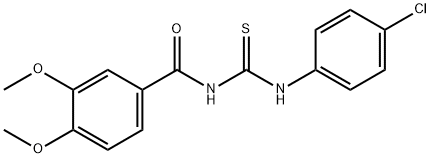 N-(4-chlorophenyl)-N'-(3,4-dimethoxybenzoyl)thiourea Struktur