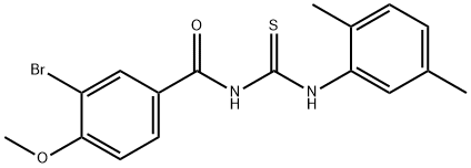 N-(3-bromo-4-methoxybenzoyl)-N'-(2,5-dimethylphenyl)thiourea Struktur