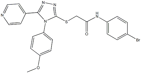 N-(4-bromophenyl)-2-{[4-(4-methoxyphenyl)-5-(4-pyridinyl)-4H-1,2,4-triazol-3-yl]sulfanyl}acetamide Struktur