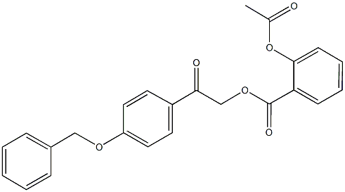 2-[4-(benzyloxy)phenyl]-2-oxoethyl 2-(acetyloxy)benzoate Struktur