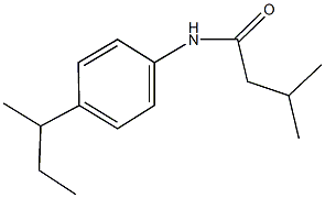 N-(4-sec-butylphenyl)-3-methylbutanamide Struktur