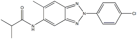 N-[2-(4-chlorophenyl)-6-methyl-2H-1,2,3-benzotriazol-5-yl]-2-methylpropanamide Struktur