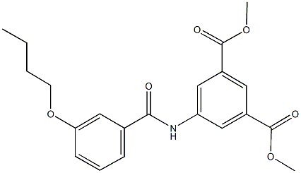 dimethyl 5-[(3-butoxybenzoyl)amino]isophthalate Struktur