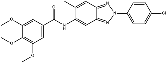 N-[2-(4-chlorophenyl)-6-methyl-2H-1,2,3-benzotriazol-5-yl]-3,4,5-trimethoxybenzamide Struktur