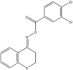 2,3-dihydro-4H-thiochromen-4-one O-(3,4-dichlorobenzoyl)oxime Struktur