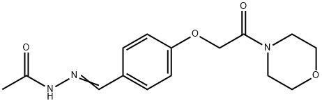 N'-{4-[2-(4-morpholinyl)-2-oxoethoxy]benzylidene}acetohydrazide Struktur