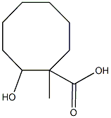 2-hydroxy-1-methylcyclooctanecarboxylic acid Struktur