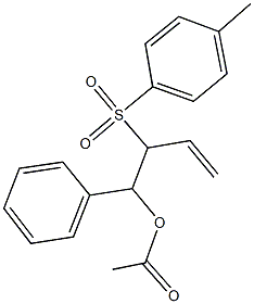 2-[(4-methylphenyl)sulfonyl]-1-phenyl-3-butenyl acetate Struktur