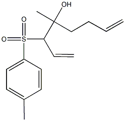 4-methyl-3-[(4-methylphenyl)sulfonyl]-1,7-octadien-4-ol Struktur