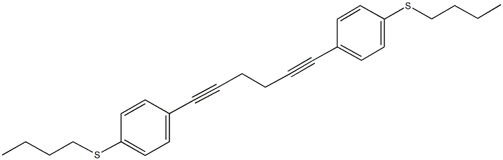 1-(butylsulfanyl)-4-{6-[4-(butylsulfanyl)phenyl]-1,5-hexadiynyl}benzene Struktur