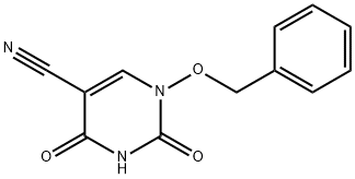 1-(benzyloxy)-2,4-dioxo-1,2,3,4-tetrahydro-5-pyrimidinecarbonitrile Struktur