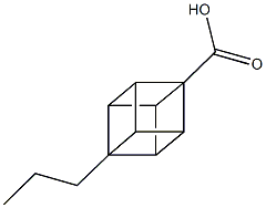 4-propyl-1-cubanecarboxylic acid Struktur