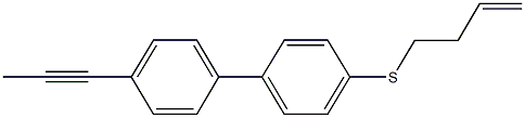 4-(3-butenylsulfanyl)-4'-(1-propynyl)-1,1'-biphenyl Struktur