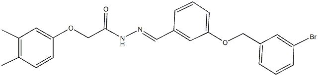 N'-{3-[(3-bromobenzyl)oxy]benzylidene}-2-(3,4-dimethylphenoxy)acetohydrazide Struktur