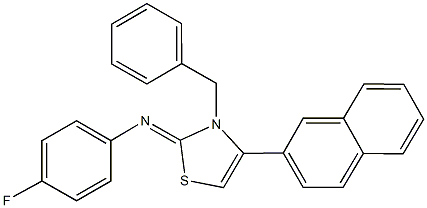 N-(3-benzyl-4-(2-naphthyl)-1,3-thiazol-2(3H)-ylidene)-N-(4-fluorophenyl)amine Struktur