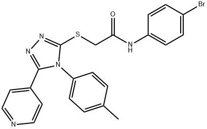 N-(4-bromophenyl)-2-{[4-(4-methylphenyl)-5-pyridin-4-yl-4H-1,2,4-triazol-3-yl]sulfanyl}acetamide Struktur