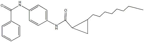 N-(4-{[(2-octylcyclopropyl)carbonyl]amino}phenyl)benzamide Struktur