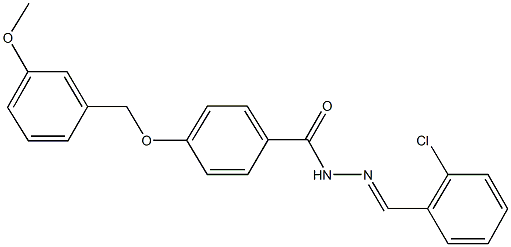 N'-(2-chlorobenzylidene)-4-[(3-methoxybenzyl)oxy]benzohydrazide Struktur