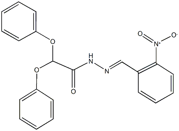 N'-{2-nitrobenzylidene}-2,2-diphenoxyacetohydrazide Struktur