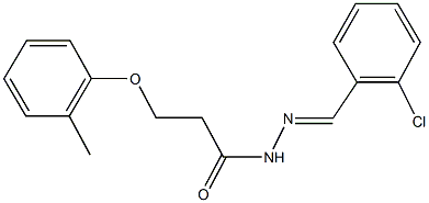 N'-(2-chlorobenzylidene)-3-(2-methylphenoxy)propanohydrazide Struktur