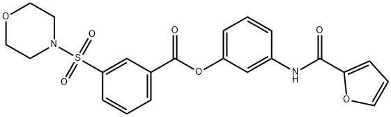 3-[(furan-2-ylcarbonyl)amino]phenyl 3-(morpholin-4-ylsulfonyl)benzoate Struktur