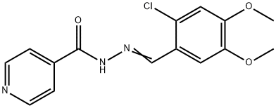 N'-(2-chloro-4,5-dimethoxybenzylidene)isonicotinohydrazide Struktur