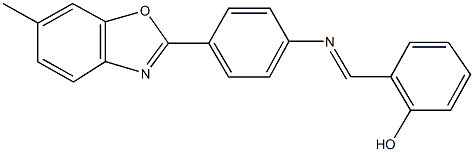 2-({[4-(6-methyl-1,3-benzoxazol-2-yl)phenyl]imino}methyl)phenol Struktur