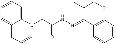 2-(2-allylphenoxy)-N'-(2-propoxybenzylidene)acetohydrazide Struktur