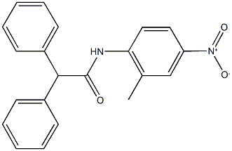 N-{4-nitro-2-methylphenyl}-2,2-diphenylacetamide Struktur