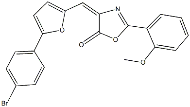 4-{[5-(4-bromophenyl)-2-furyl]methylene}-2-(2-methoxyphenyl)-1,3-oxazol-5(4H)-one Struktur