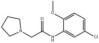 N-(5-chloro-2-methoxyphenyl)-2-(1-pyrrolidinyl)acetamide Struktur